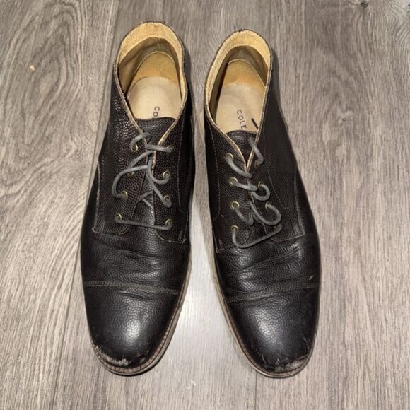 Cole Haan Grand OS Chukka Boots Men's 11M Brown Pebbled Leather Cap Toe Comfort - Picture 5 of 7